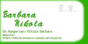 barbara mikola business card